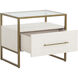 Venice 25.25 X 22.5 inch Oyster Shagreen Night Stand